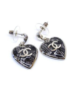 Chanel C24K Coco Mark Heart Black Silver 7